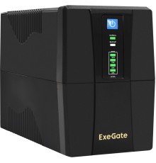 Exegate EP285597RUS ИБП ExeGate SpecialPro UNB-650.LED.AVR.EURO.RJ.USB <650VA/360W, LED, AVR, 2 евророзетки, RJ45/11, USB, Black>