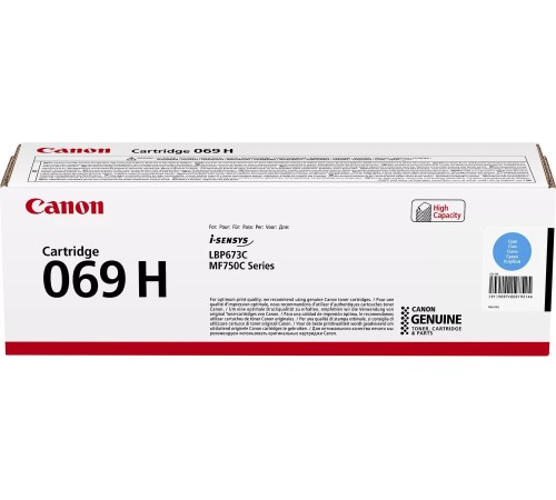 Картридж лазерный Canon 069HC 5097C002/004 голубой (5500стр.) для Canon MF752Cdw/754Cdw, LBP673Cdw