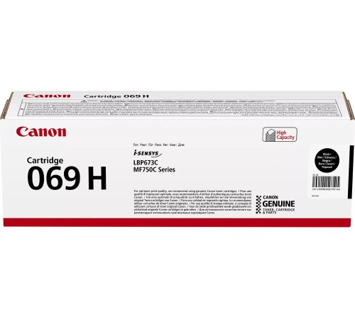Картридж лазерный Canon 069HBK 5098C002/004 черный (7600стр.) для Canon MF752Cdw/MF754Cdw, LBP673Cdw
