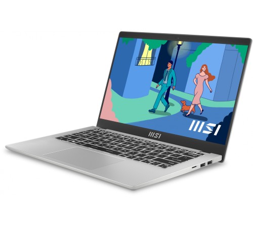 Ультрабук MSI Modern 14 C12MО-688RU, 14",  IPS, Intel Core i7 1255U 1.7ГГц, 10-ядерный, 16ГБ DDR4, 512ГБ SSD,  Intel Iris Xe graphics , Windows 11 Professional, серебристый [9s7-14j111-688]