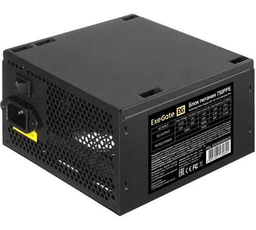 Exegate EX292335RUS Блок питания 750W ExeGate 750PPE (ATX, APFC, КПД 80% (80 PLUS), 12cm fan, 20+4pin, 2x2x(4+4)pin, 4xPCI-E, 6xSATA, 3xIDE, black) Exegate EX292335RUS Блок питания 750W ExeGate 750PPE (ATX, APFC, КПД 80% (80 PLUS), 12cm fan, 20+4pin, 2x2x(4+4)pin, 4xPCI-E, 6xSATA, 3xIDE, black)