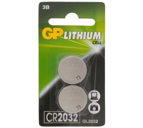 Батарея GP Lithium CR2032 (2шт) блистер