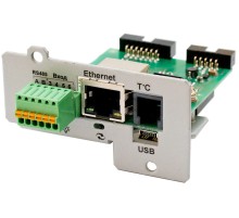 ШТИЛЬ Плата расширения: Ethernet, mini USB, 1x вх для датч темп, 2x дискр вх.,SNMP/Modbus TCP/HTTP/SMTP/NTP/протокол Штиль, Е- mail /Trap-сообщ (IC-SNMP/mini-USB)
