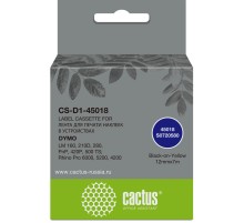 Картридж ленточный Cactus CS-D1-45018 45018 для Dymo LM 160, 210D, 280, PnP, 420P, 500 TS; Rhino Pro 6000, 5200, 4200