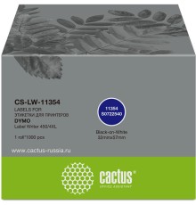 Этикетки Cactus CS-LW-11354 сег.:57x32мм черный белый 1000шт/рул Dymo Label Writer 450/4XL