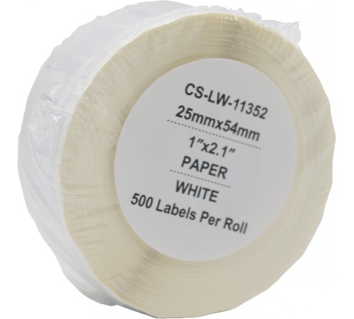 Этикетки Cactus CS-LW-11352 сег.:54x25мм черный белый 500шт/рул Dymo Label Writer 450/4XL
