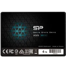 SSD 2.5" Silicon Power 4.0TB A55 <SP004TBSS3A55S25> (SATA3, up to 500/450MBs, 3D NAND, 2000TBW, 7mm)