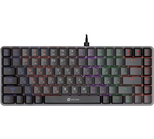 Клавиатура Оклик K615X механическая черный/серебристый USB Multimedia for gamer LED (1934413) Клавиатура Оклик K615X механическая черный/серебристый USB Multimedia for gamer LED (1934413)