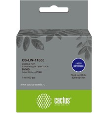 Этикетки Cactus CS-LW-11355 сег.:51x19мм черный белый 500шт/рул Dymo Label Writer 450/4XL