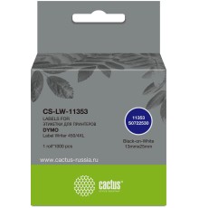 Этикетки Cactus CS-LW-11353 сег.:25x13мм черный белый 1000шт/рул Dymo Label Writer 450/4XL