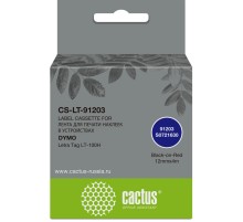 Картридж ленточный Cactus CS-LT-91203 91203 для Dymo Letra Tag LT-100H