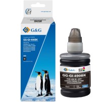 Чернила G&G GG-GI-490BK GI-490 черный пигментный 140мл для Canon Pixma G1400/G2400/G3400/G4400