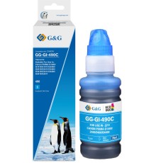 Чернила G&G GG-GI-490C GI-490 голубой 70мл для Canon Pixma G1400/G2400/G3400/G4400