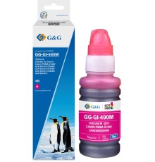 Чернила G&G GG-GI-490M GI-490 пурпурный 70мл для Canon Pixma G1400/G2400/G3400/G4400
