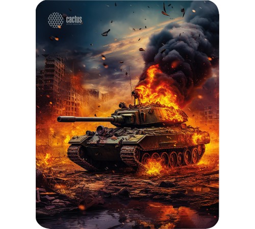 Коврик для мыши Cactus CS-MP-D04M Burning tank 300x250x3мм Коврик для мыши Cactus CS-MP-D04M Burning tank 300x250x3мм