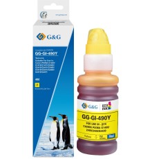 Чернила G&G GG-GI-490Y GI-490 желтый 70мл для Canon Pixma G1400/G2400/G3400/G4400