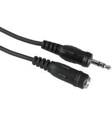 Адаптер аудио Hama H-205104 Jack 3.5 (m)/Jack 3.5 (f) 2.5м. черный (00205104)