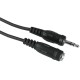 Адаптер аудио Hama H-205104 Jack 3.5 (m)/Jack 3.5 (f) 2.5м. черный (00205104)