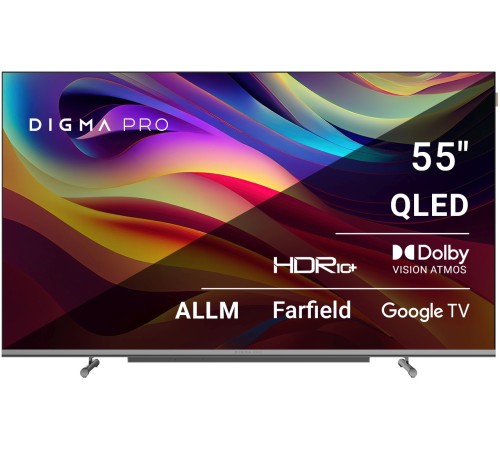 Телевизор QLED Digma Pro 55" QLED 55L Android TV Frameless черный/серебристый 4K Ultra HD 120Hz HSR DVB-T DVB-T2 DVB-C DVB-S DVB-S2 USB WiFi Smart TV Телевизор QLED Digma Pro 55" QLED 55L Android TV Frameless черный/серебристый 4K Ultra HD 120Hz HSR DVB-T DVB-T2 DVB-C DVB-S DVB-S2 USB WiFi Smart TV