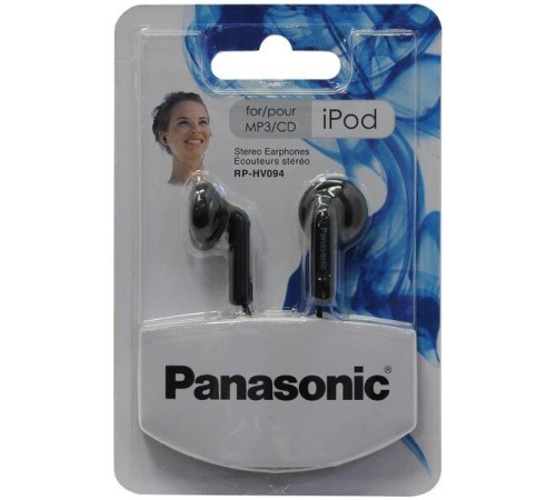 Наушники вкладыши Panasonic RP-HV094GU-K 1.2м черный проводные в ушной раковине Наушники вкладыши Panasonic RP-HV094GU-K 1.2м черный проводные в ушной раковине