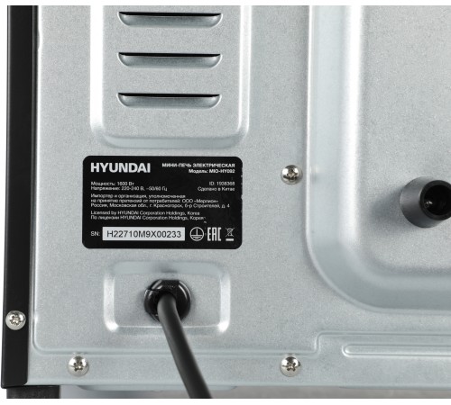 Мини-печь Hyundai MIO-HY092 35л. 1600Вт черный Мини-печь Hyundai MIO-HY092 35л. 1600Вт черный