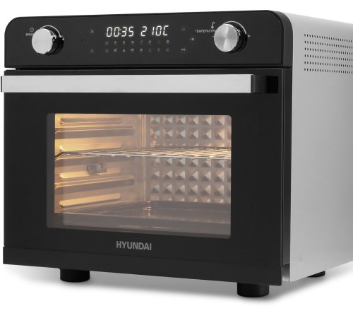 Мини-печь Hyundai MIO-HY087 36л. 1700Вт серебристый/черный Мини-печь Hyundai MIO-HY087 36л. 1700Вт серебристый/черный