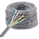 Кабель сетевой Buro UTP 4 пары cat5E solid 0.40мм Cu 100м серый