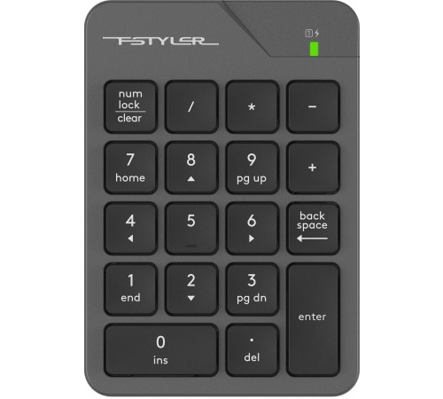 Числовой блок A4Tech FGK21C серый USB беспроводная slim для ноутбука Числовой блок A4Tech FGK21C серый USB беспроводная slim для ноутбука