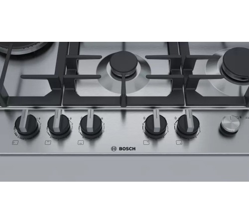 Газовая варочная поверхность Bosch PCS7A5M90 нержавеющая сталь