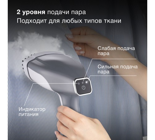 Отпариватель ручной Hyundai H-HS03100 1500Вт белый/серый Отпариватель ручной Hyundai H-HS03100 1500Вт белый/серый