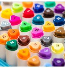 Набор маркеров для скетчинга Deli EC187-36 ColoRun 11мм 150мм трехгр. двойной пиш. наконечник 1-5мм 36цв. ассорти пластиковая коробка (36шт.)