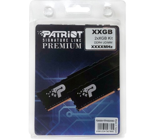 PATRIOT SL Premium DDR4 8GB (2x4GB) 2666MHz (PC4-21300) UDIMM kit W/HEATSHIELD EAN: 814914025789