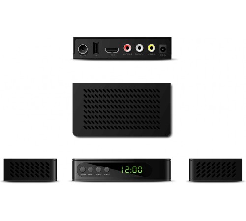 Ресивер DVB-T2 Hyundai H-DVB240 черный