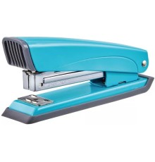 Степлер Kw-Trio 055C4BLUE 24/6 26/6 (20листов) встроенный антистеплер голубой 100скоб металл/пластик закрытый/открытый/прямой коробка