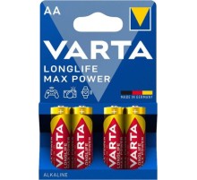 Батарея Varta LongLife Max Power LR6 Alkaline AA (4шт) блистер