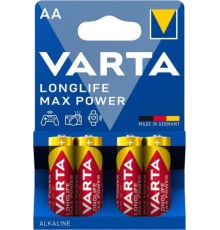Батарея Varta LongLife Max Power LR6 Alkaline AA (4шт) блистер