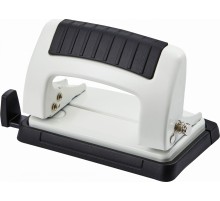 Дырокол Kw-Trio Classic Mini 09065WHITE макс.:10лист. металл белый отв.:2 с линейкой