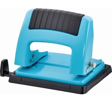 Дырокол Kw-Trio 09165BLUE макс.:20лист. металл синий отв.:2 с линейкой