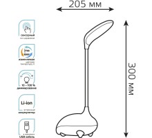 Светильник Gauss Qplus GTL701 (GT7014) настольный LED розовый 6Вт