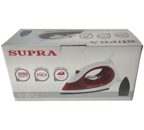 Утюг Supra IS-2012 2000Вт красный/белый