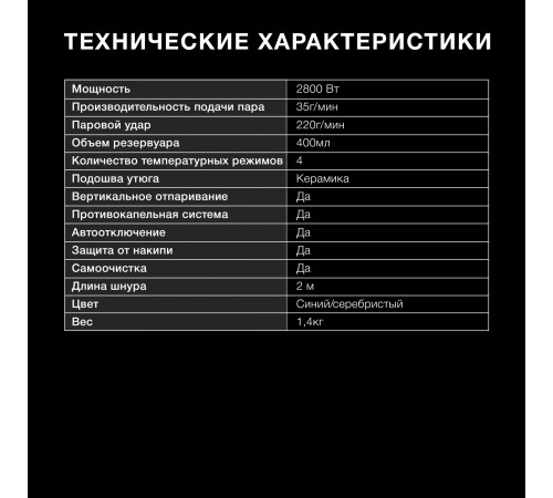 Утюг Hyundai H-SI01670 2800Вт синий/золотистый Утюг Hyundai H-SI01670 2800Вт синий/золотистый