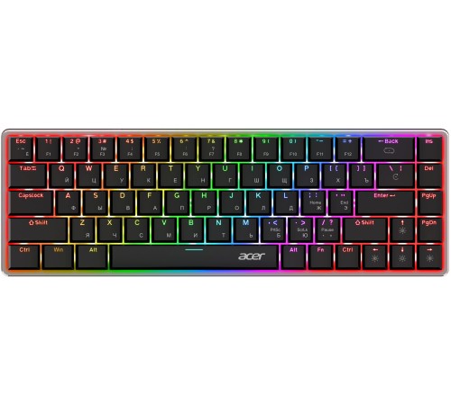 Клавиатура Acer OKW302 механическая серебристый USB for gamer LED (ZL.KBDCC.01C)