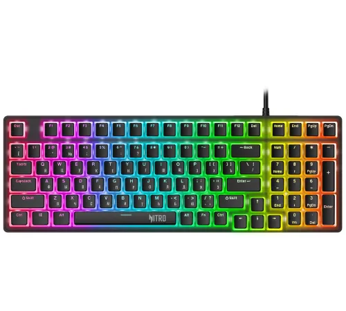 Клавиатура Acer Nitro OKW303 механическая черный USB for gamer LED (ZL.KBDCC.01D)