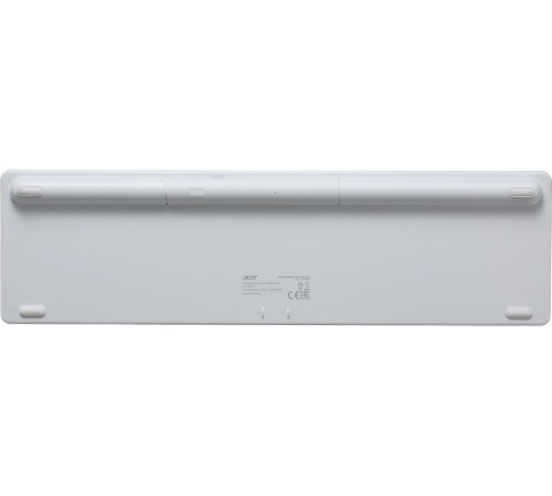 Клавиатура Acer OKR301 белый/серебристый USB беспроводная BT/Radio slim Multimedia (ZL.KBDEE.015)