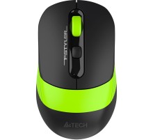 Мышь A4Tech Fstyler FG10CS Air черный/зеленый оптическая (2000dpi) silent беспроводная USB для ноутбука (4but)