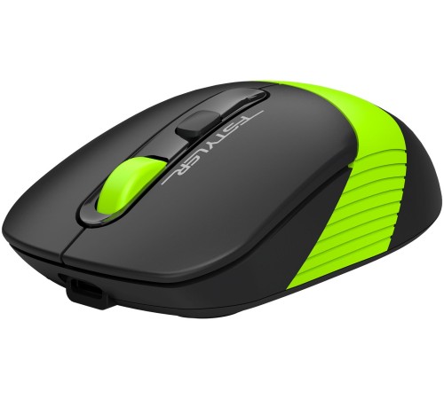 Мышь A4Tech Fstyler FG10CS Air черный/зеленый оптическая (2000dpi) silent беспроводная USB для ноутбука (4but)