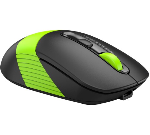 Мышь A4Tech Fstyler FG10CS Air черный/зеленый оптическая (2000dpi) silent беспроводная USB для ноутбука (4but)