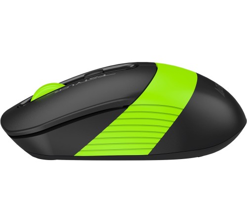 Мышь A4Tech Fstyler FG10CS Air черный/зеленый оптическая (2000dpi) silent беспроводная USB для ноутбука (4but)