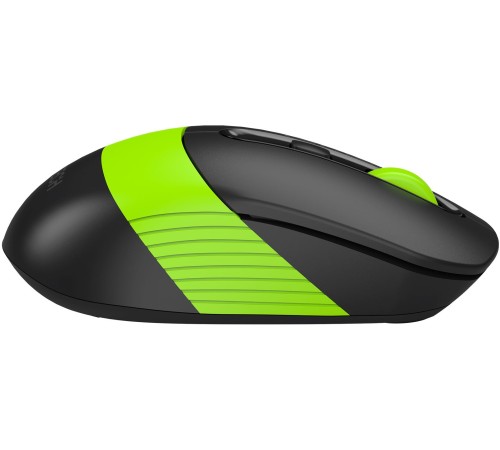 Мышь A4Tech Fstyler FG10CS Air черный/зеленый оптическая (2000dpi) silent беспроводная USB для ноутбука (4but)