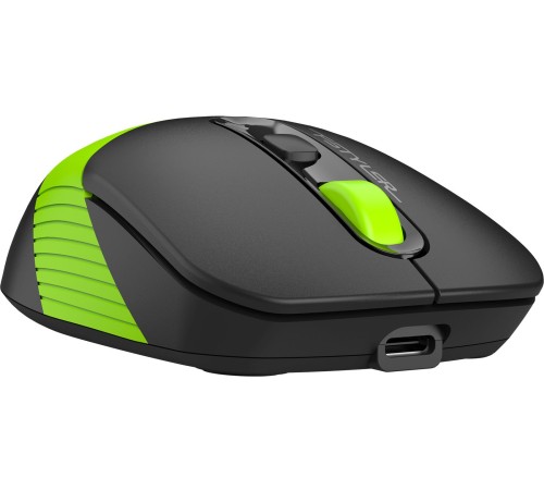 Мышь A4Tech Fstyler FG10CS Air черный/зеленый оптическая (2000dpi) silent беспроводная USB для ноутбука (4but)